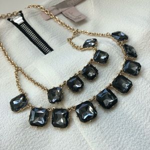 Dark gray statement necklace